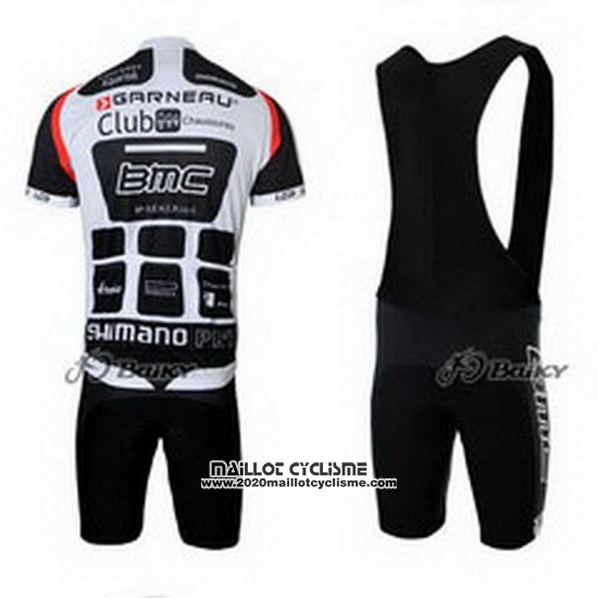 2011 Maillot Ciclismo BMC Blanc et Noir Manches Courtes et Cuissard